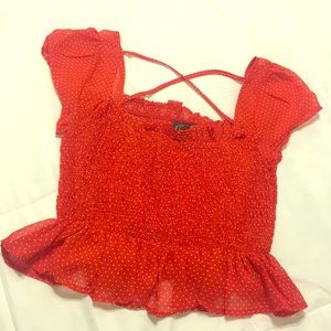 Forever 21 polka dot crop top